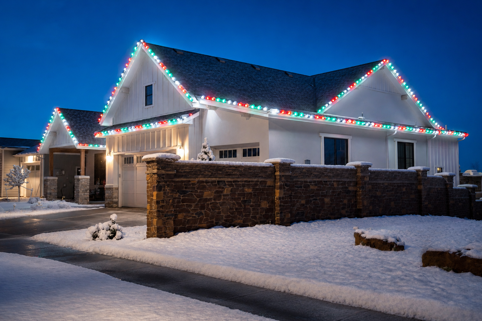 Lumen Holiday Lighting install near Newport Beach