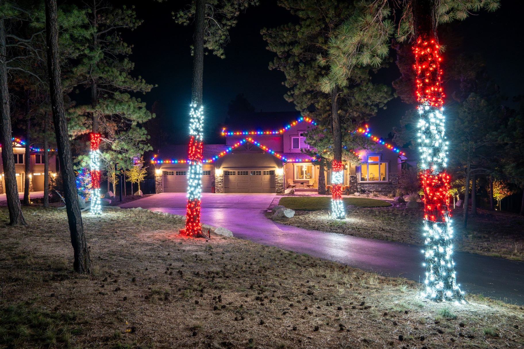 Lumen Holiday Lighting install near Newport Beach